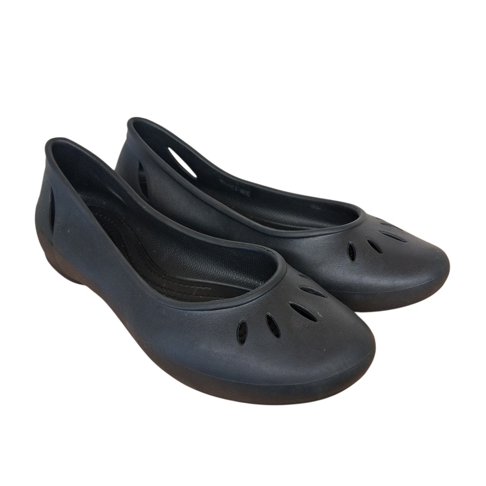 Crocs Kadee Ballet Flats Womens Size 9 Black Slip-On Comfort Water Shoes